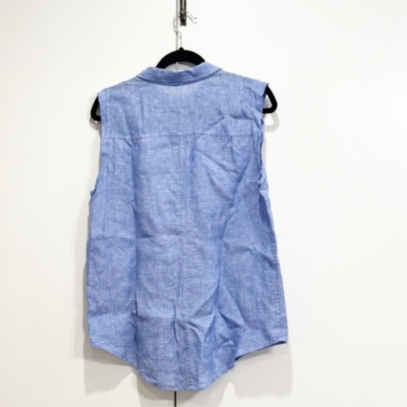 Lilly Pulitzer Breelyn Linen Sleeveless Button Down Size Large - Picture 5 of 7